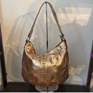 Patricia Nash Multi Metallic Bronze Shoulder Bag